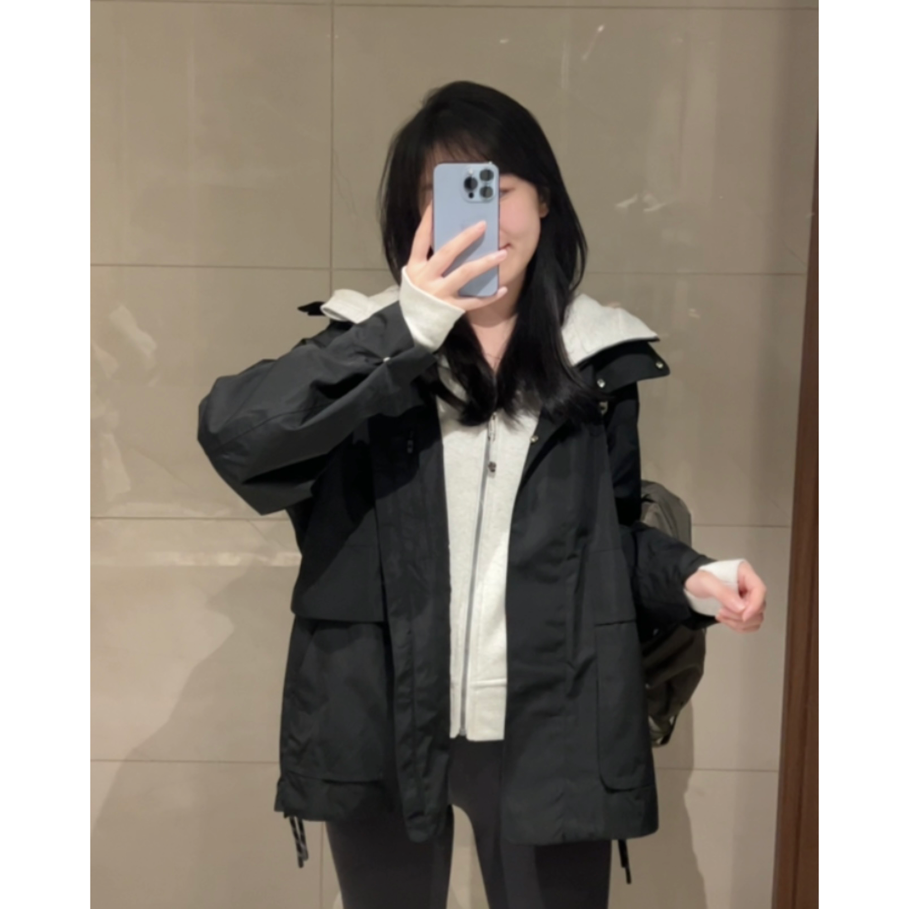 ┃U秋上新‘大雨衣’【门店可验】0VERSIZED 宽松款连帽大外套 夹克 女