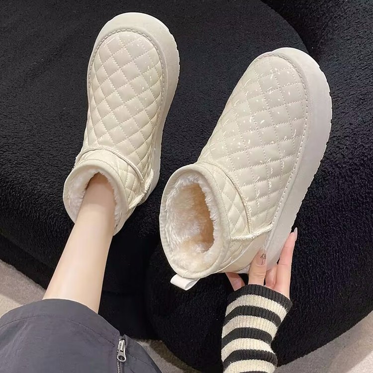 红蜻蜓牌厚底雪地靴女2023年新款冬季加绒加厚洋气保暖棉鞋女鞋子