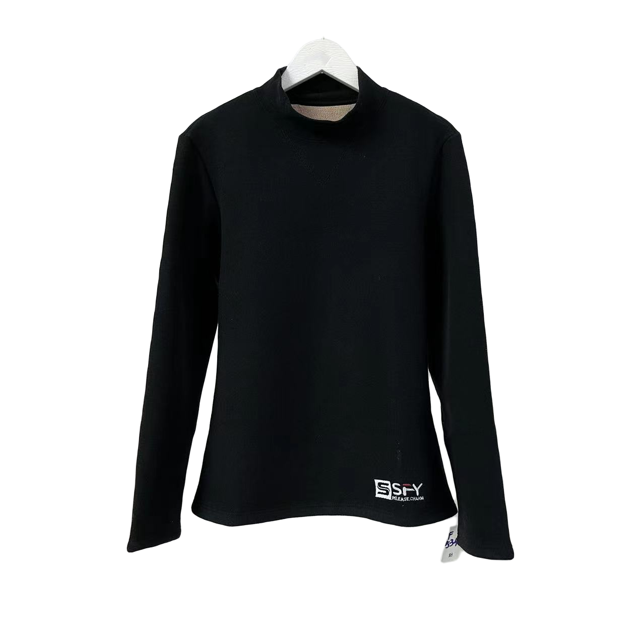 5340-舒肤秒热衣（黑色）内羔绒加厚打底衫