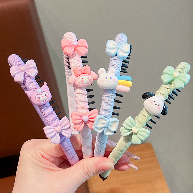 小女孩刘海碎发神器儿童卡通编发发箍宝宝不伤发头饰女童头箍发饰