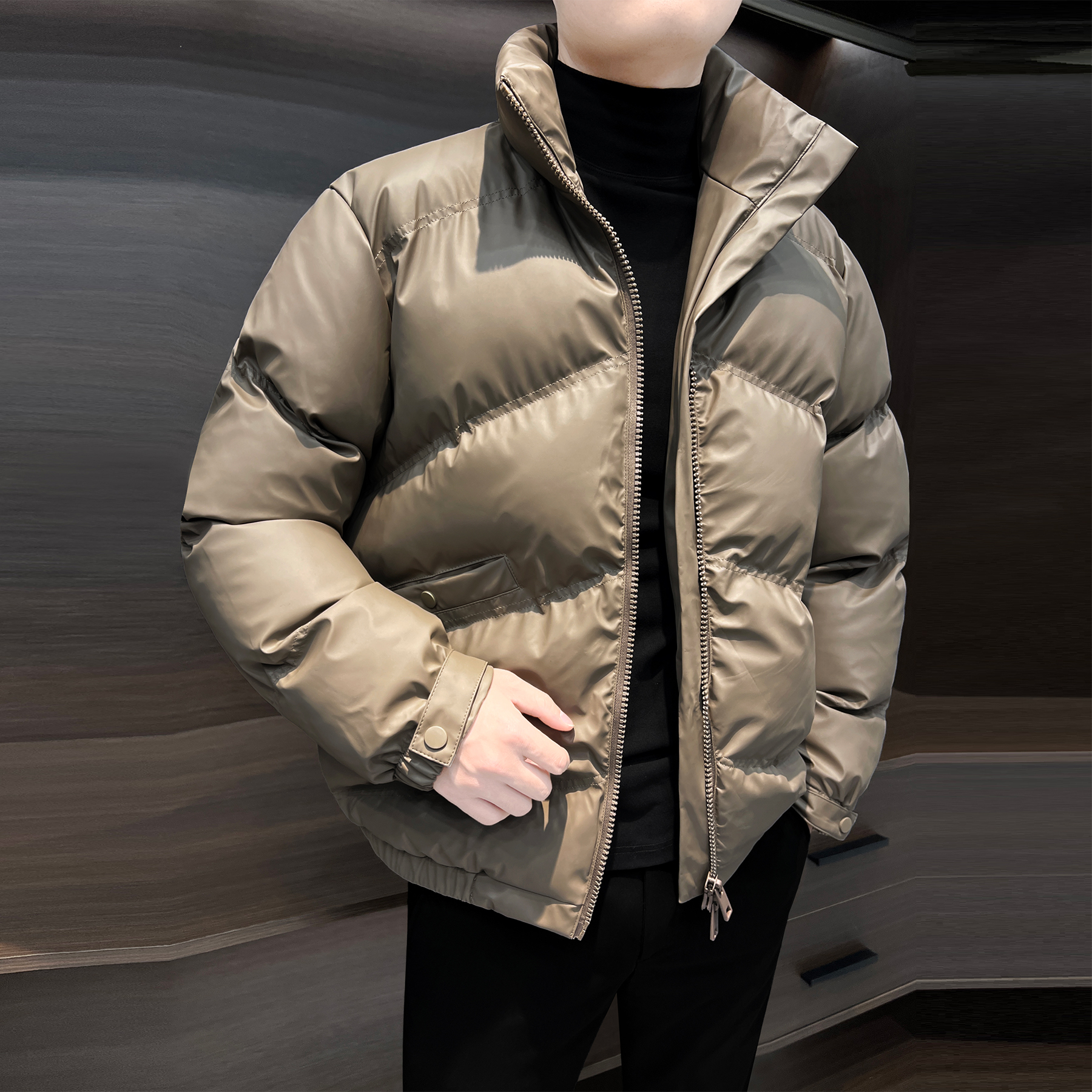 立领面包棉服男款冬季保暖加厚棉衣男士冬装外套2023新款爆款棉袄