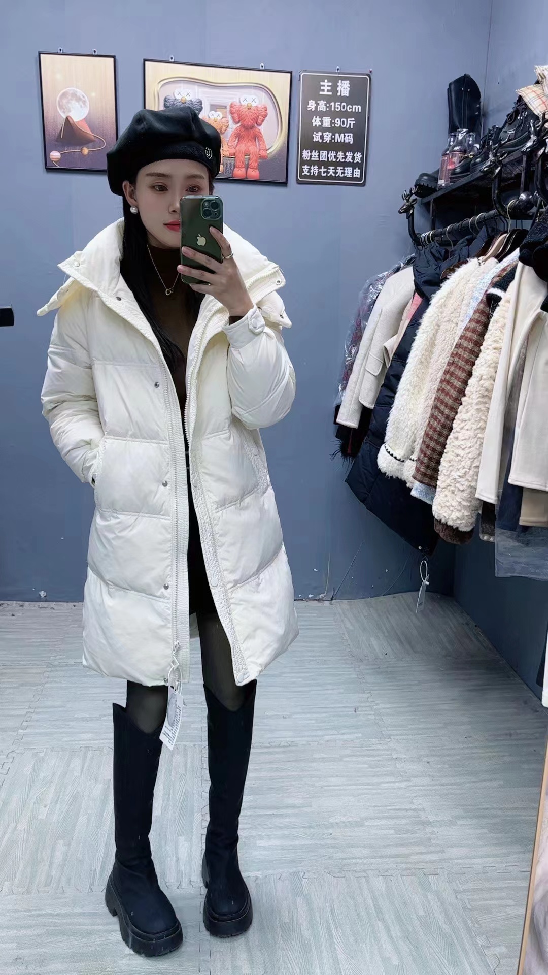 【定制小个子】长款羽绒服2023年新款修身女士中长款冬季羽绒服