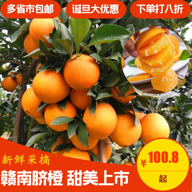 赣南脐橙20斤精/标果（含箱）自然熟天然新鲜红土种植水分足橙橙