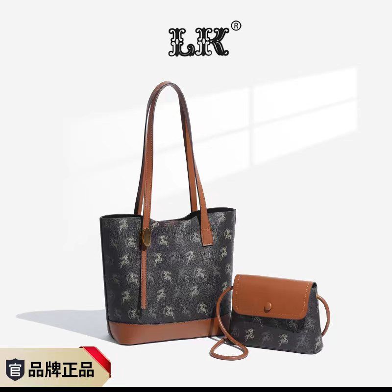 【宠粉专属】新款托特包包潮流百搭子母单肩包056咖色小鹿