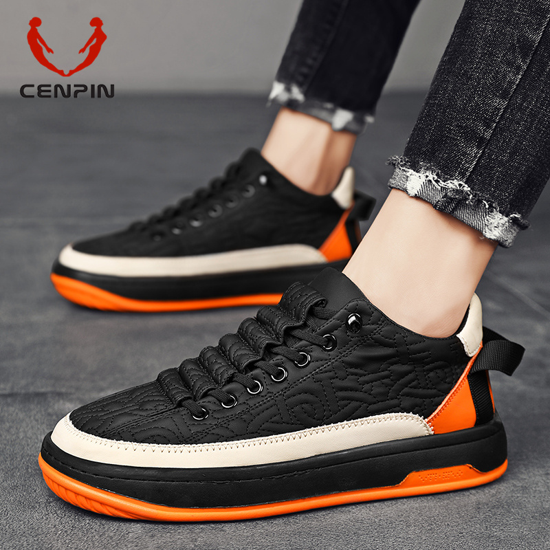 CENPIN/诚品男鞋透气跑步厚底运动一脚蹬休闲内增高百搭老爹潮鞋