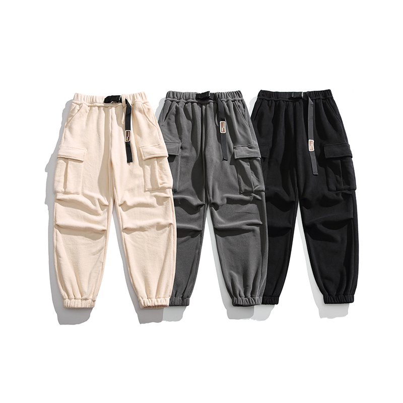 秋季男款运动裤男士宽松潮流卫裤百搭纯色休闲裤izk083加绒裤