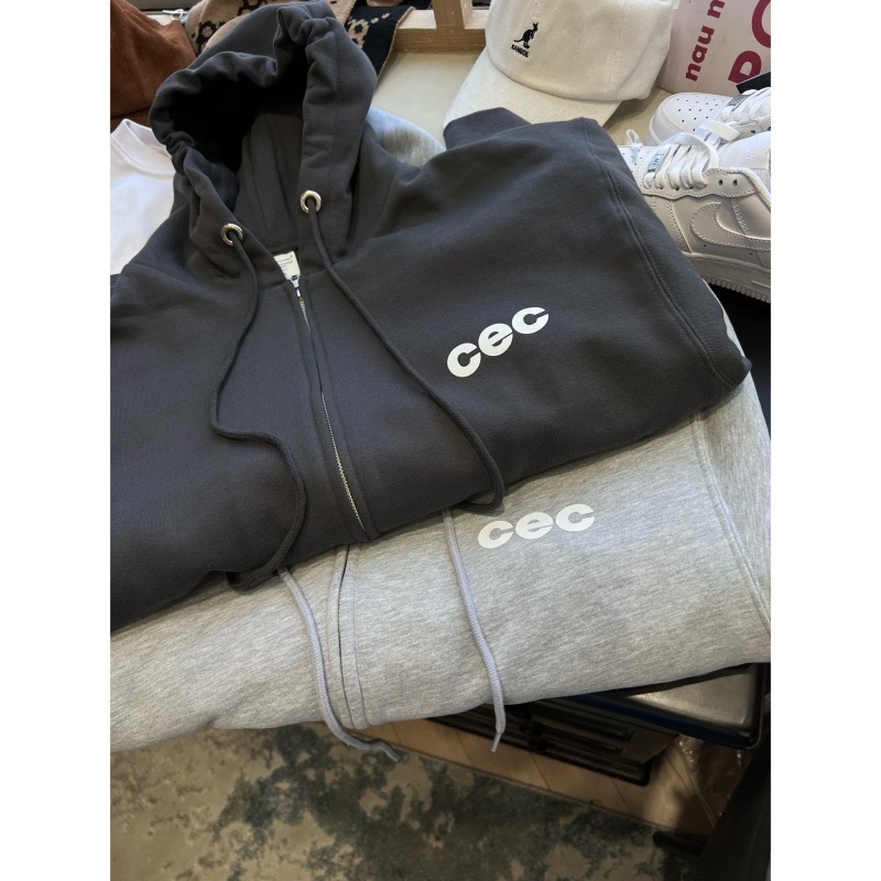韩代 cec加厚加绒 连帽卫衣开衫外套 B2218