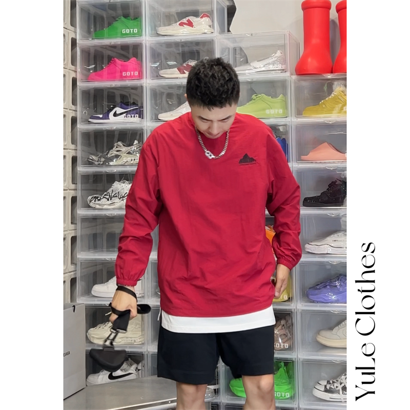 【语乐服饰】KN-57950秋季新款长袖防风卫衣简约户外休闲运动纯色