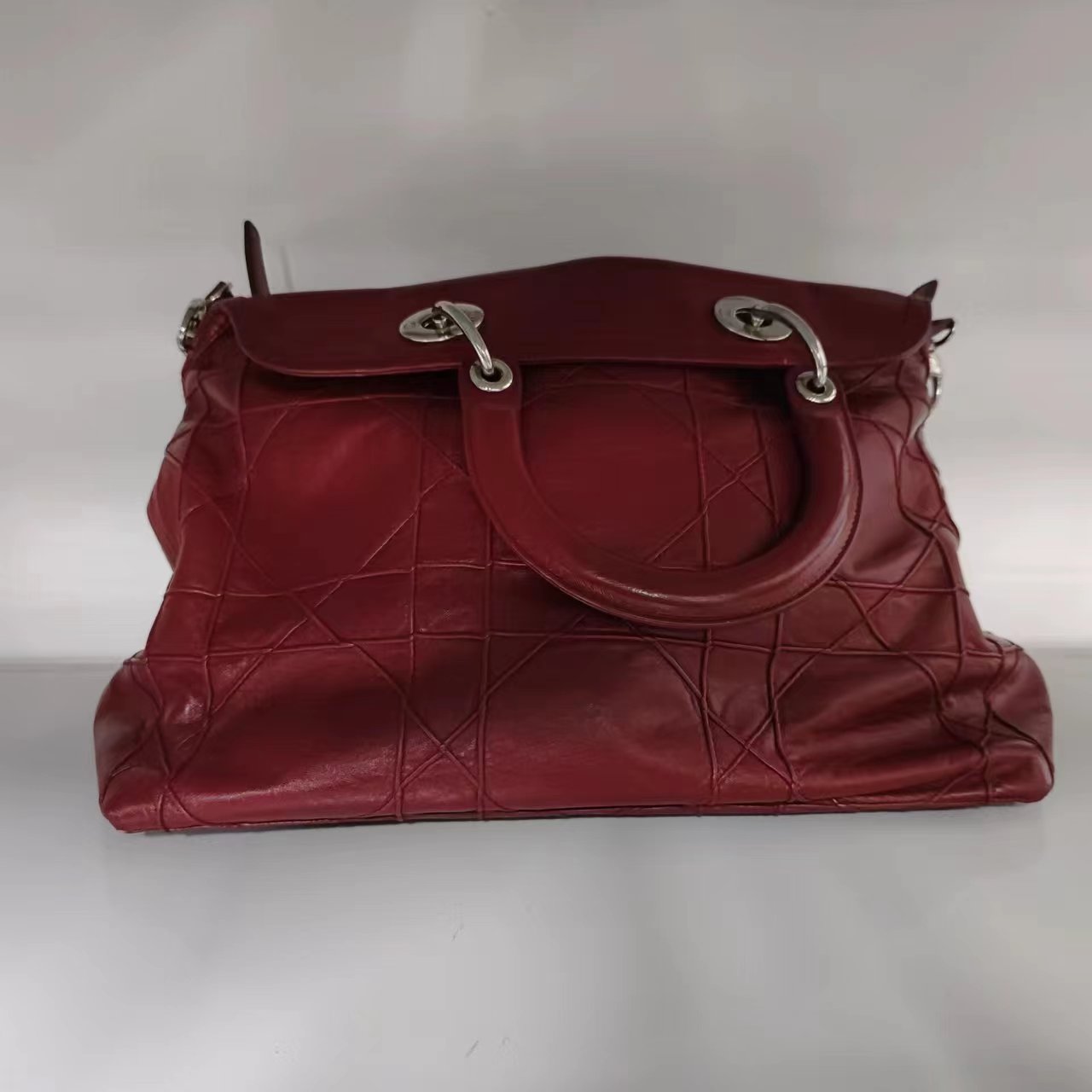 95新  【桔夕天歌】B10 DIOR 手提单肩包红色