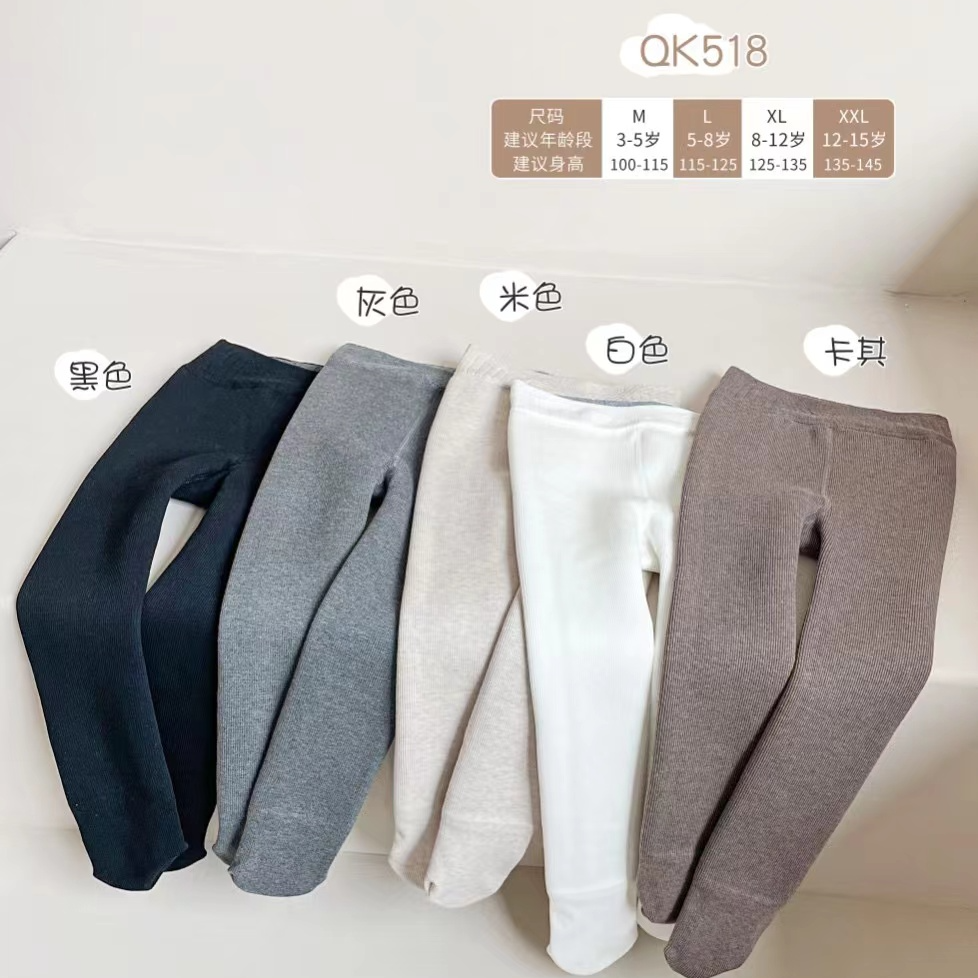 冬季新款儿童打底裤加厚羊羔毛一体裤保暖qk518
