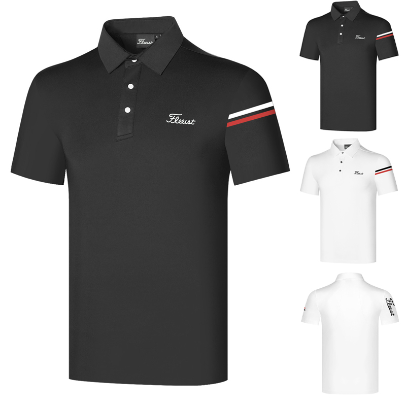 夏季高尔夫服装新款男士短袖golf透气速干T恤运动休闲翻领Polo衫
