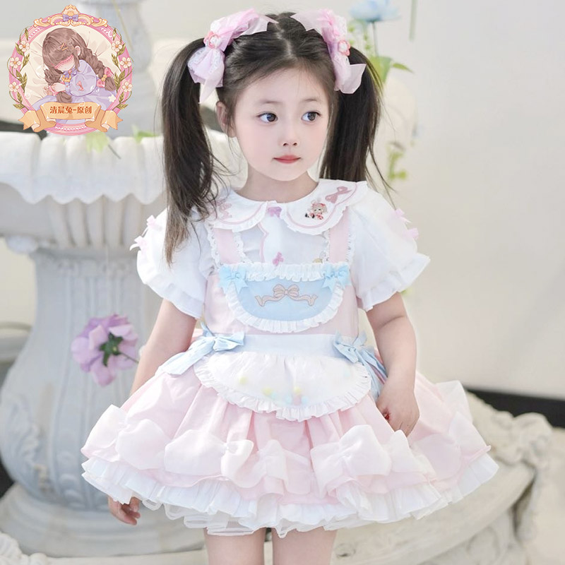 清晨兔原创设计2023夏季lolita连衣裙女童洋气洛丽塔公主裙子