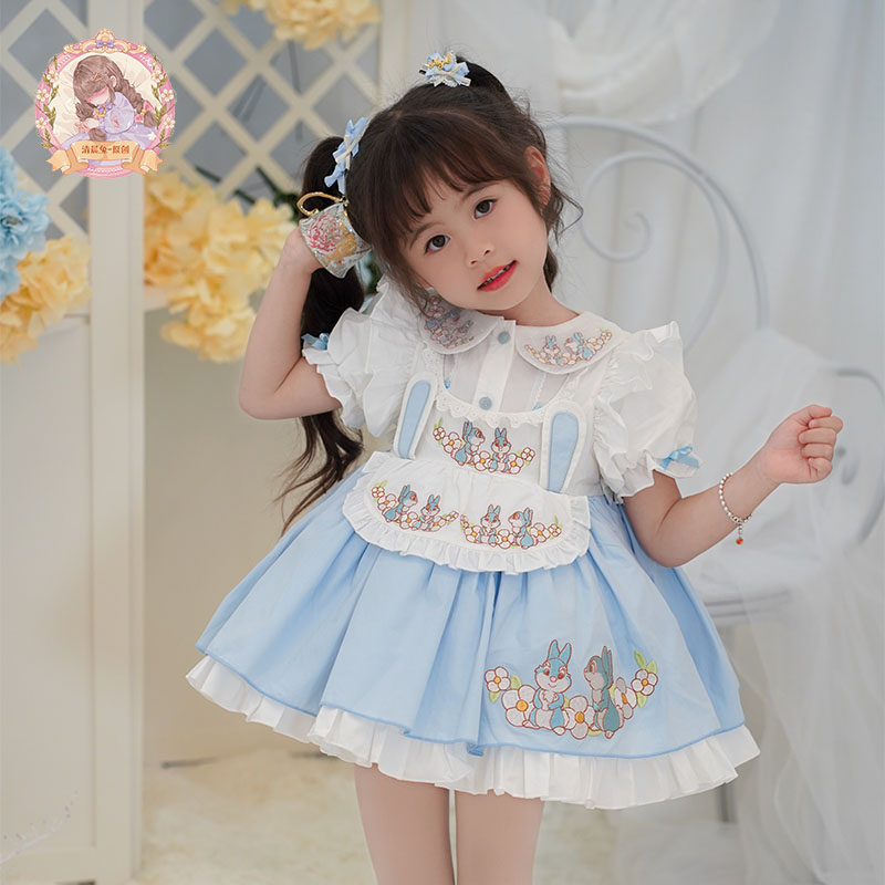 原创设计彼得兔花园连衣裙儿童公主夏lolita蓬蓬裙单独JSK背心裙