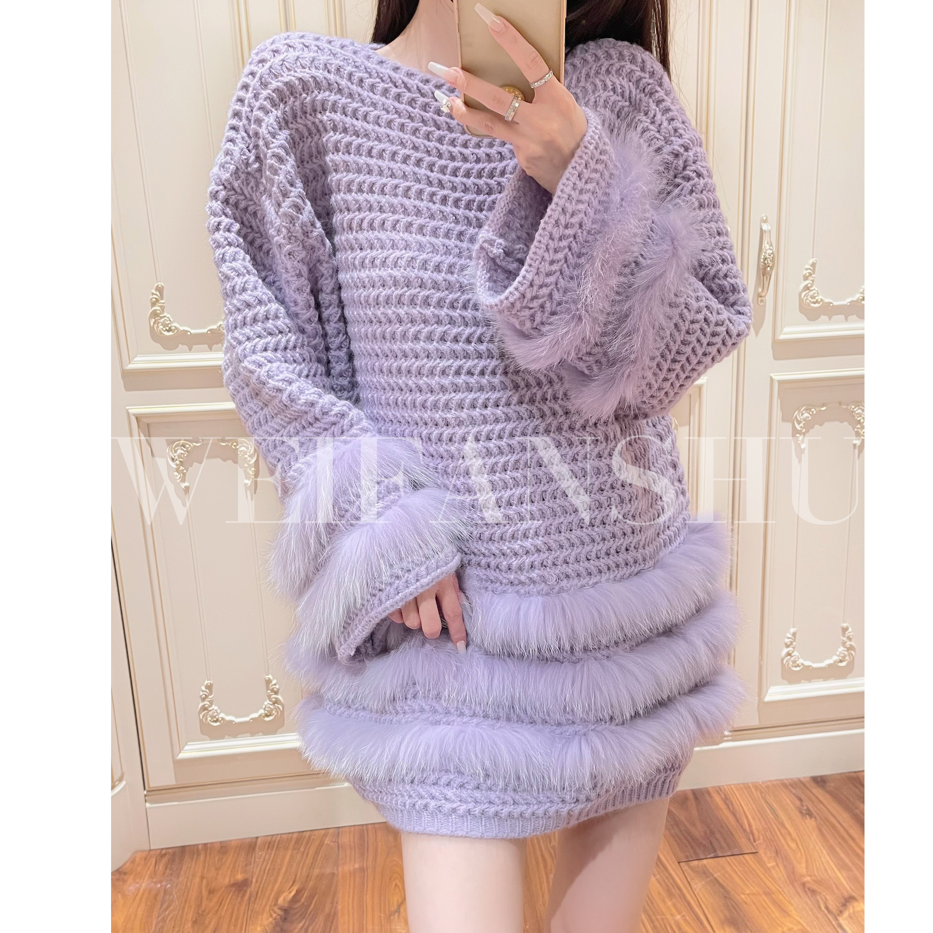 【冬日女友】慵懒毛衣时尚宽松慵懒风上衣高端女装