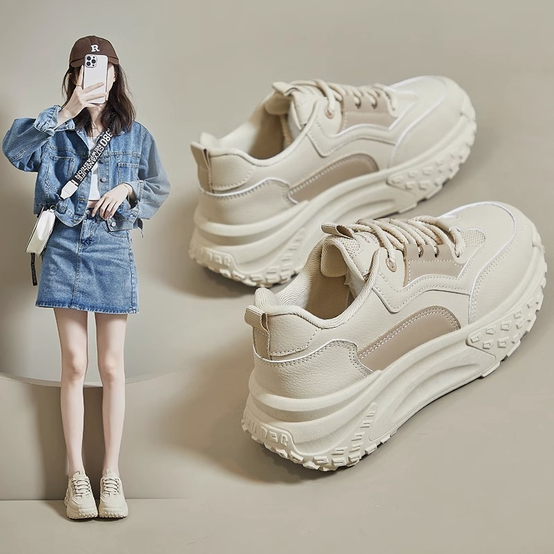 A22网红爆款百搭老爹鞋子女秋季厚底2023新款时尚潮流轻便休闲鞋
