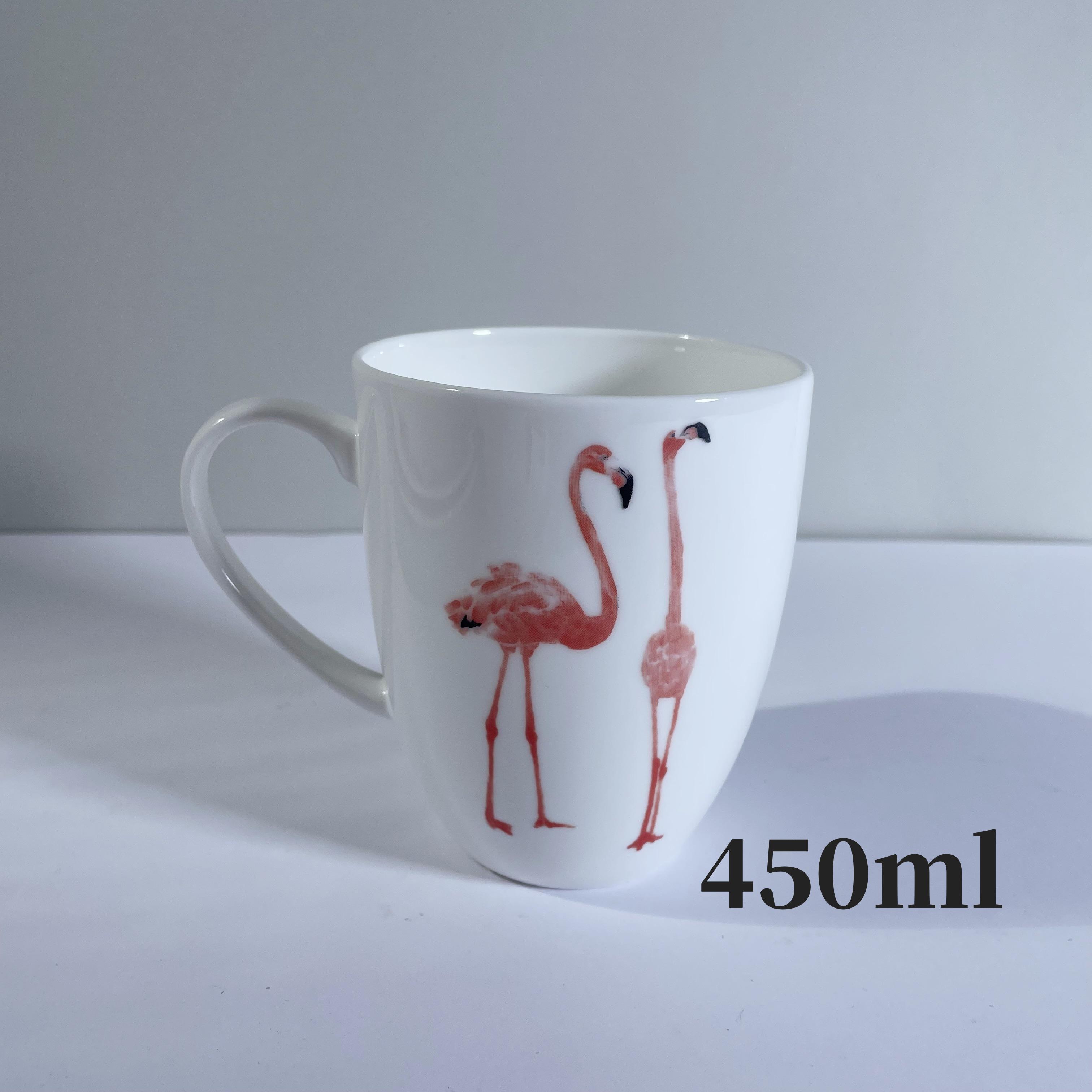 【火烈鸟】骨瓷马克杯水杯家用带手把大容量杯奶杯咖啡杯陶瓷餐杯