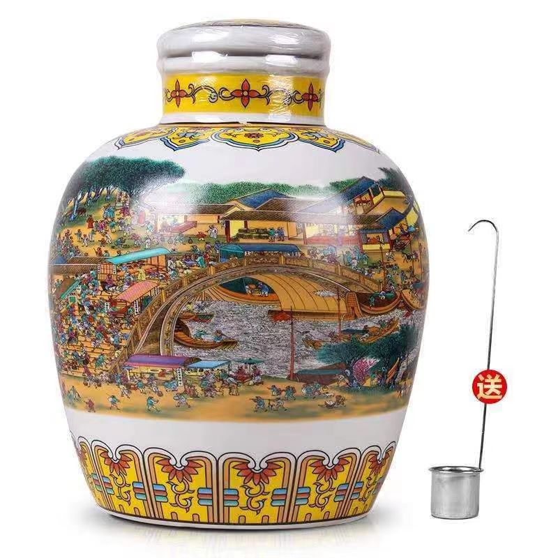 xingbin/杏宾杏花村清香型白酒53度清明上河图5L坛装53度5000ml