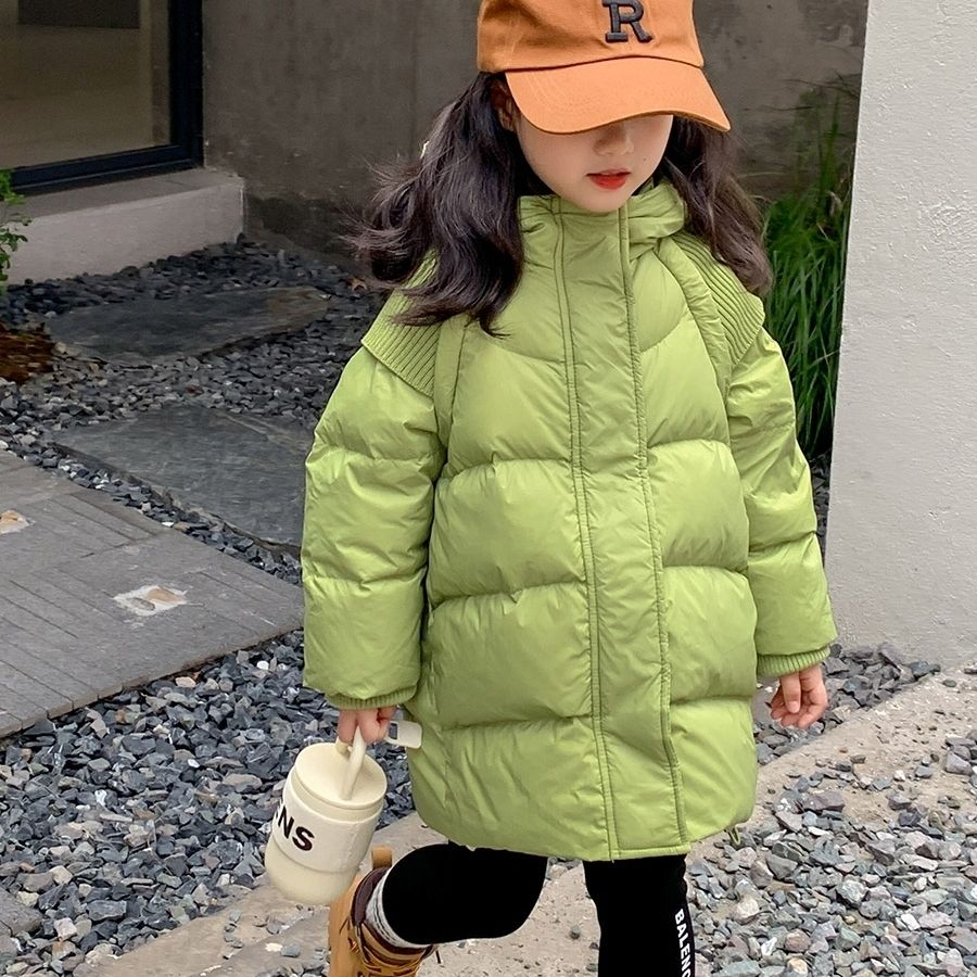 儿童加厚连帽羽绒服2023新款童装90白鸭绒宝宝时尚洋气保暖外套潮