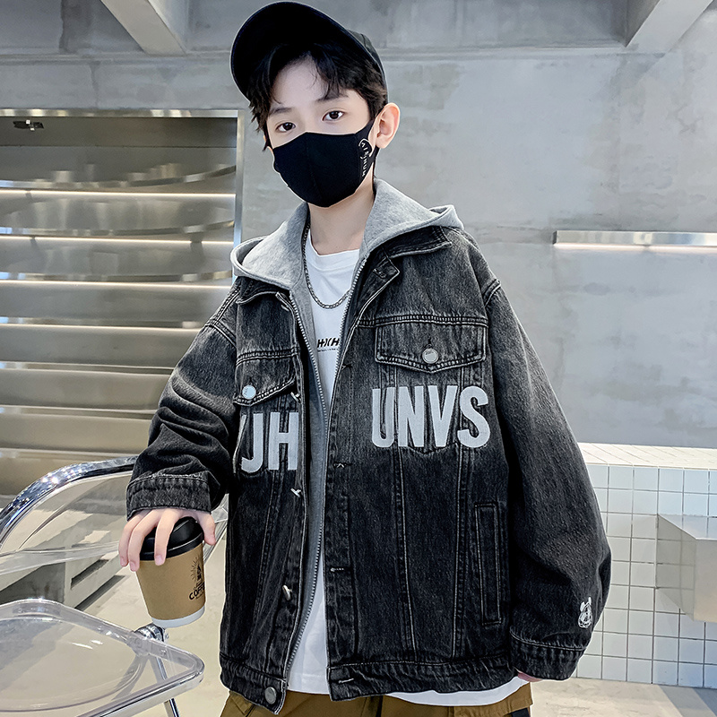 儿童装男童秋装外套春秋款2023新款牛仔中大童秋季衣服男孩洋气潮