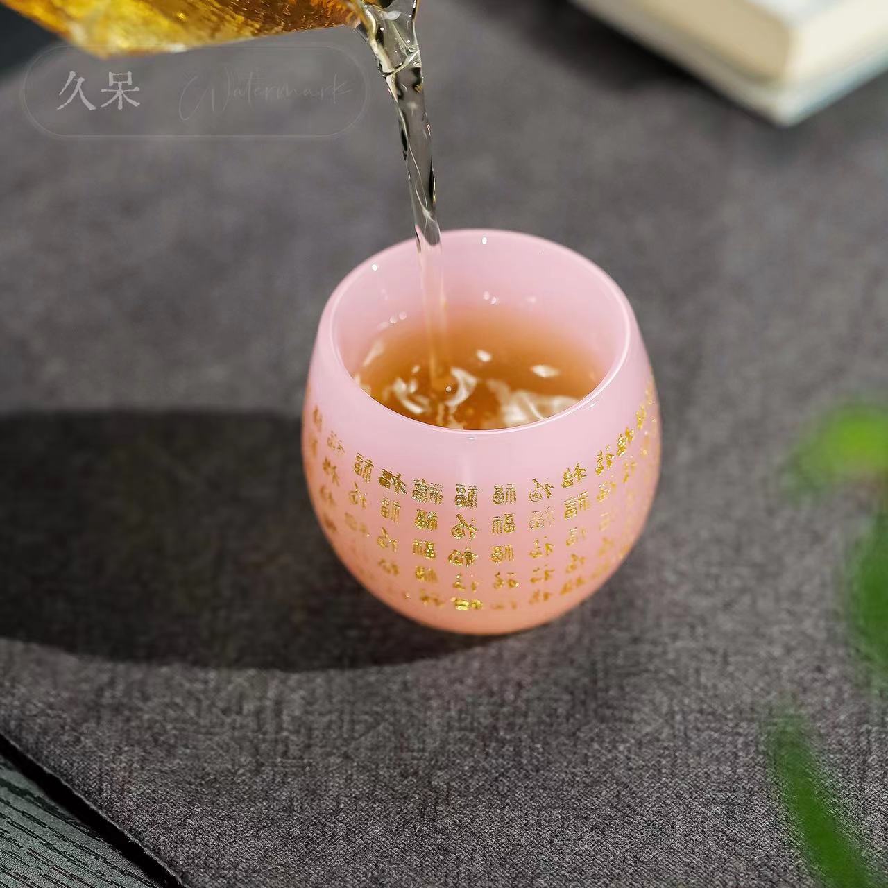 粉琉璃高档手工个人专用茶杯礼盒装喝茶器具功夫茶具主人杯单杯