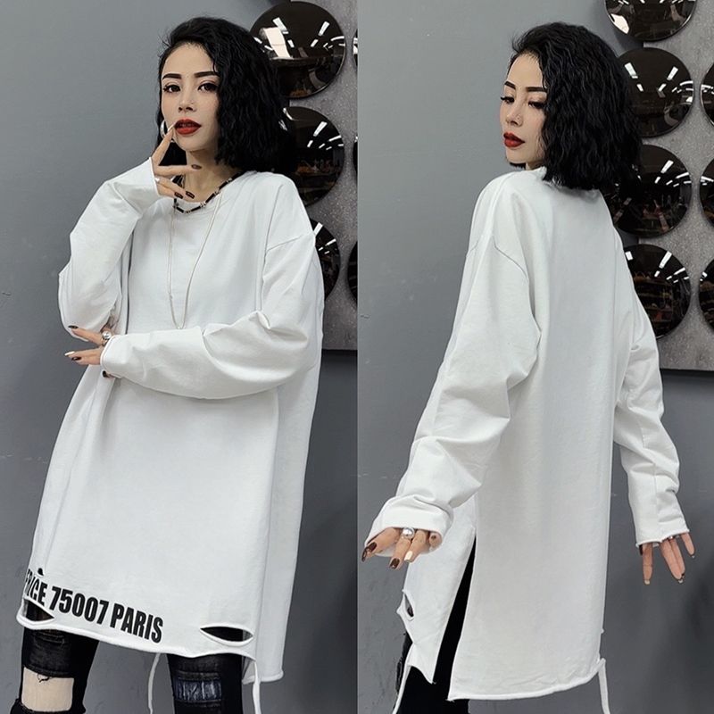 秋冬时尚百搭宽松韩版长袖打底休闲显瘦内搭大码纯色女士卫衣-923