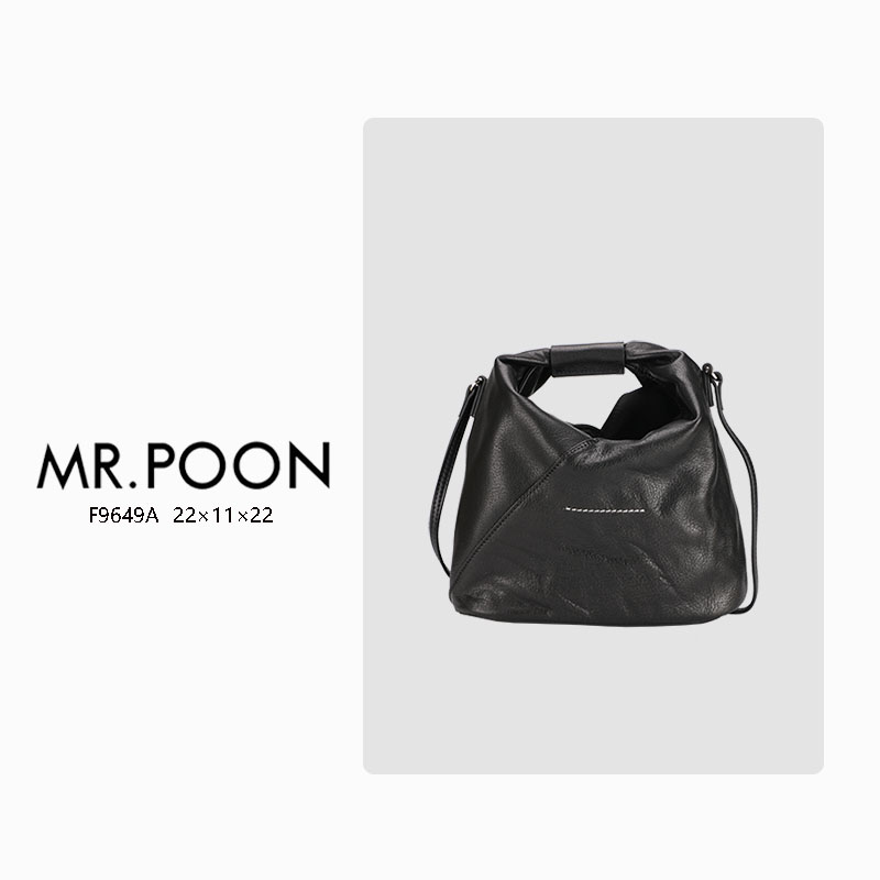 Mr.Poon/潘先生新款冬季时尚单肩包小众女包轻奢牛皮手提包