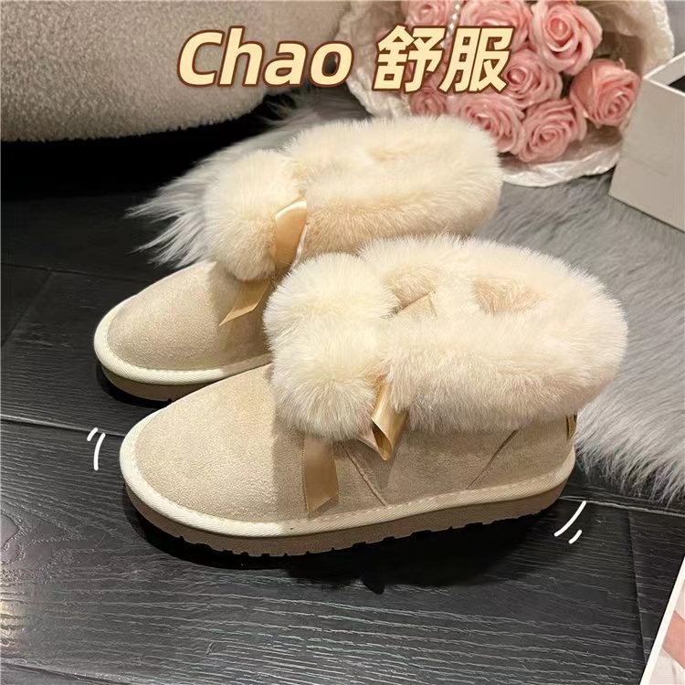 雪地靴女时尚平底加厚保暖防滑短筒靴子高帮棉鞋网红812百搭外穿