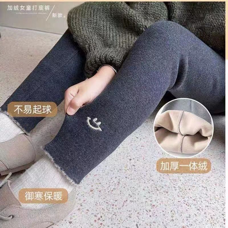 【洛希】女童一体加绒打底裤冬季新款儿童加厚保暖裤宝宝洋气JC18