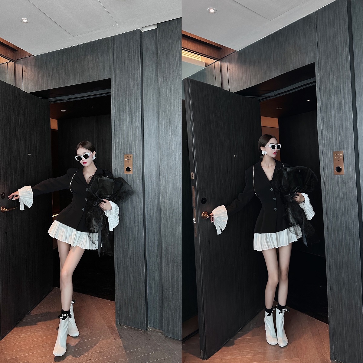 MyloveLeo2023秋冬“少女时代”长袖西装连衣裙（不要机洗衣长73）