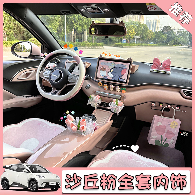 比亚迪海鸥内饰布置车内装饰贴中控台改装全套配饰品屏幕改造升级