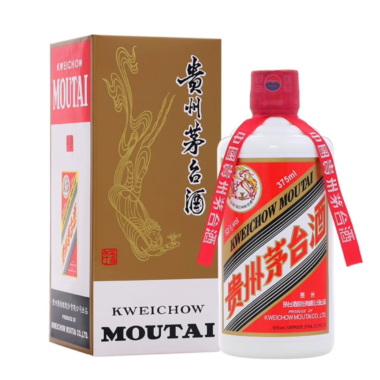 MOUTAI/茅台MOUTAI/茅台贵州茅台酒53度飞天单瓶装53度375ml53度