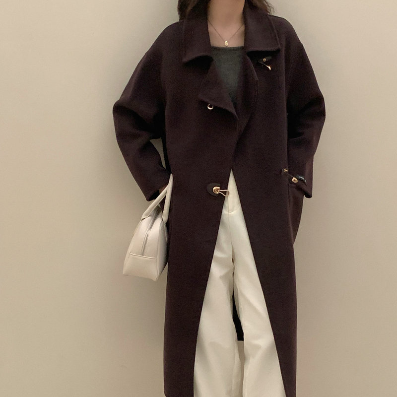 大衣双面羊绒2023冬季新款韩版爆款过膝外套气质女高级感呢大衣