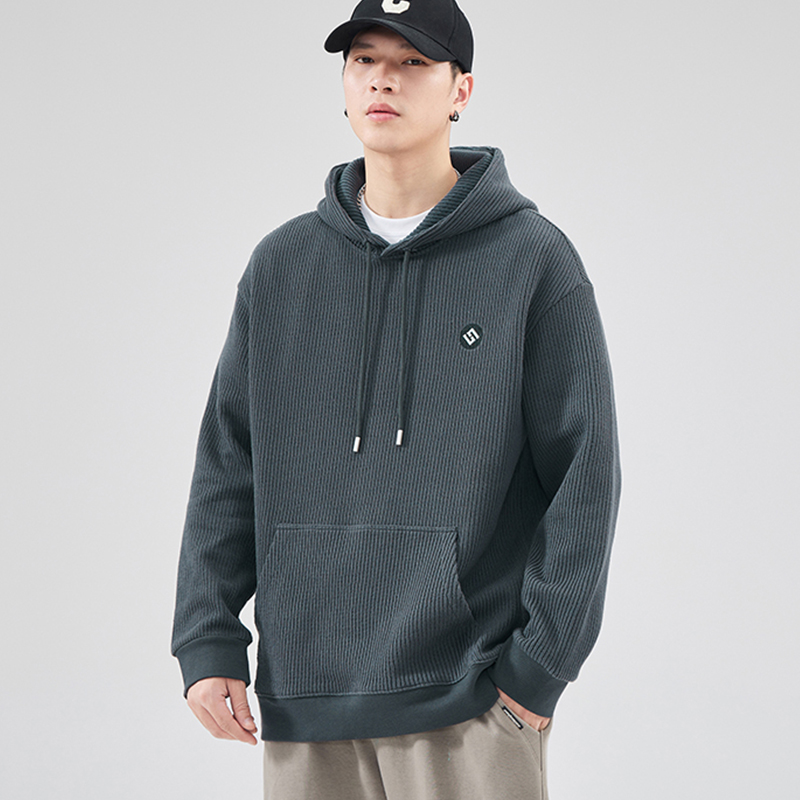 重磅美式卫衣男生春秋季新款高档连帽舒适男士休闲外套百搭男装