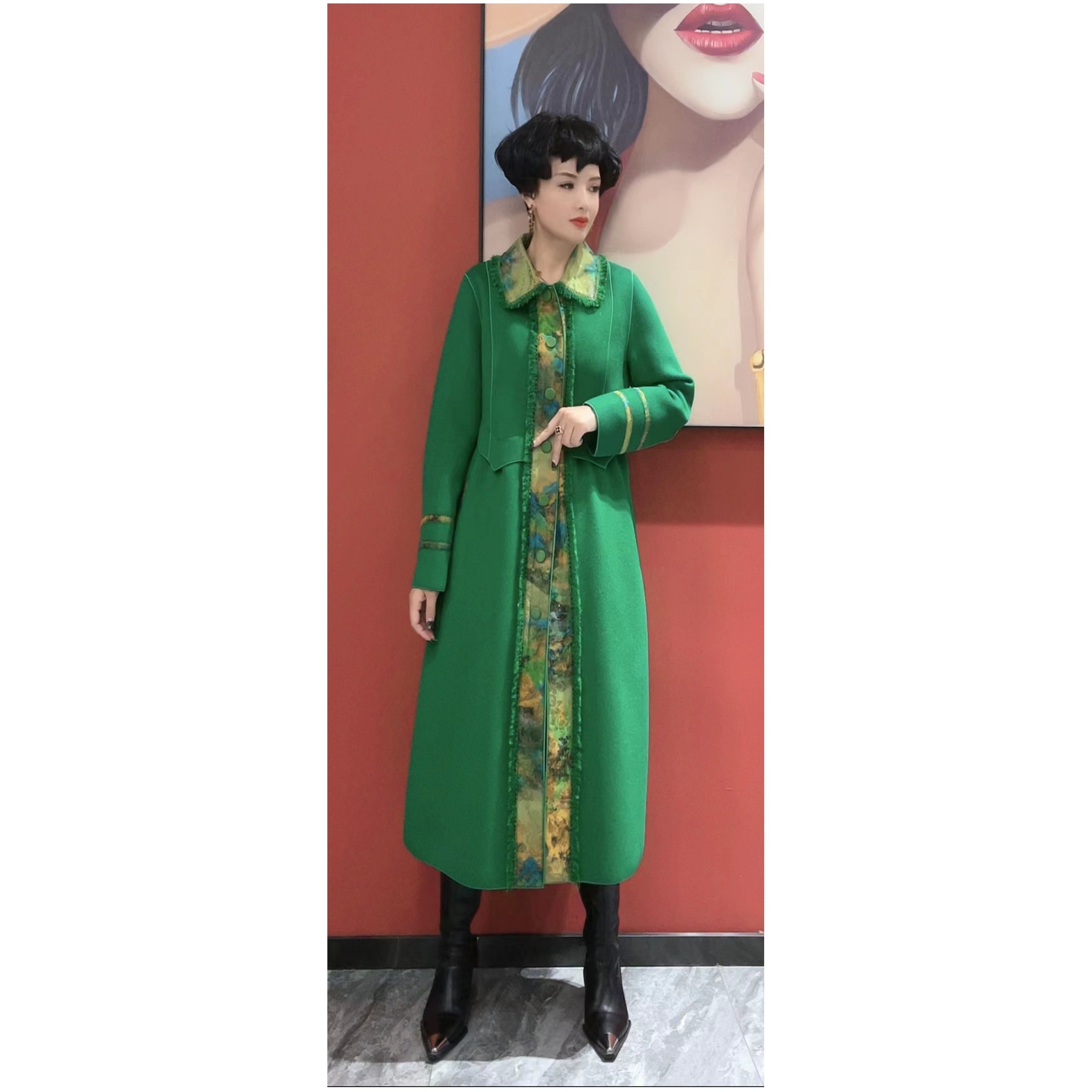 YUFEI/禹菲  FJ  活动大衣   菲姐轻奢时尚气质设计师大衣
