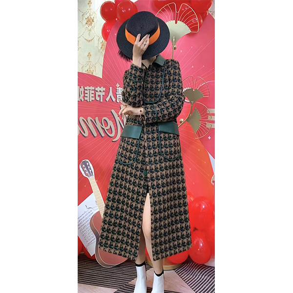 YUFEI/禹菲FJ 3015K  菲姐时尚气质设计师中长款冬季大衣外套