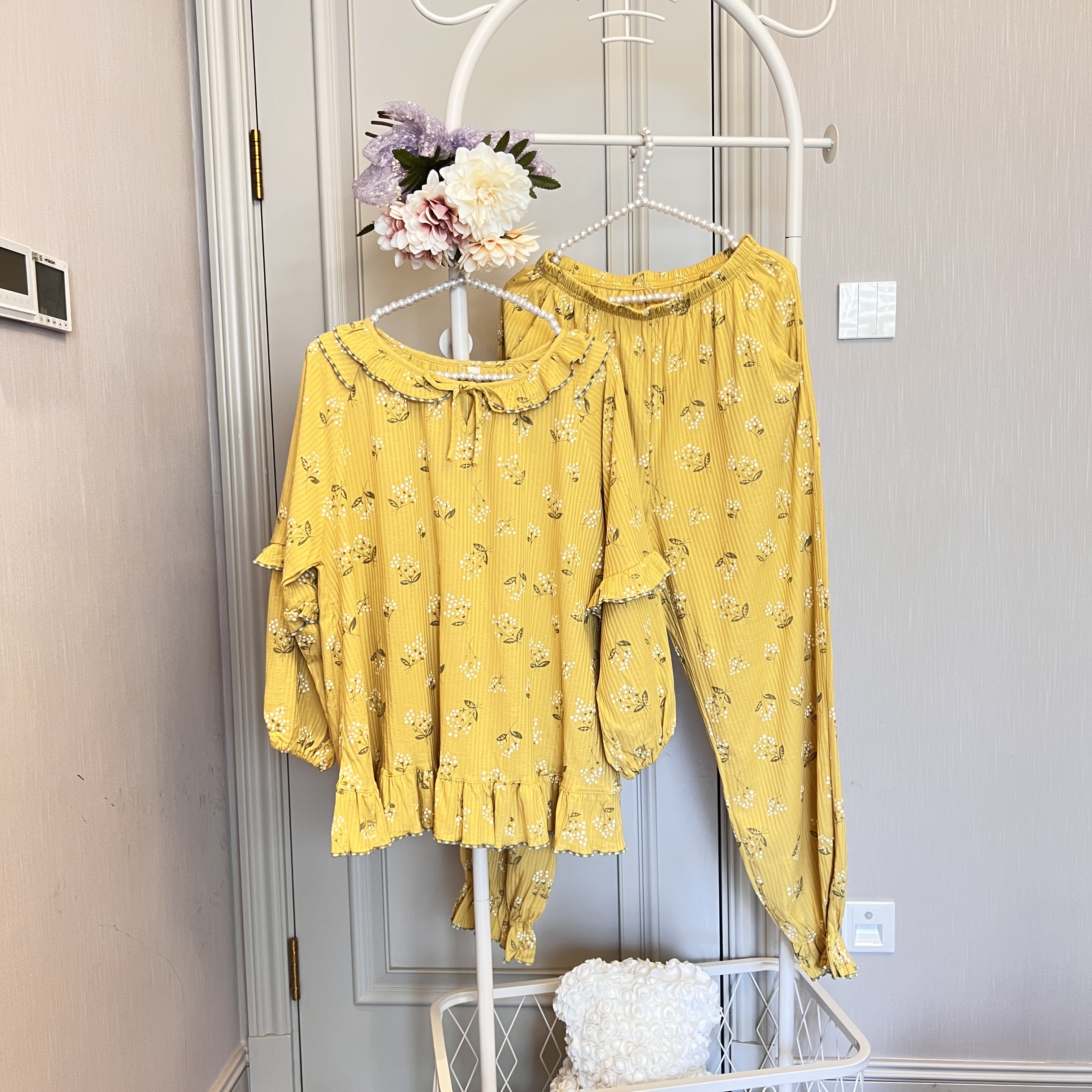 Bananagirl韩版睡衣女士春秋纯棉长袖甜美少女大码两件套装家居服