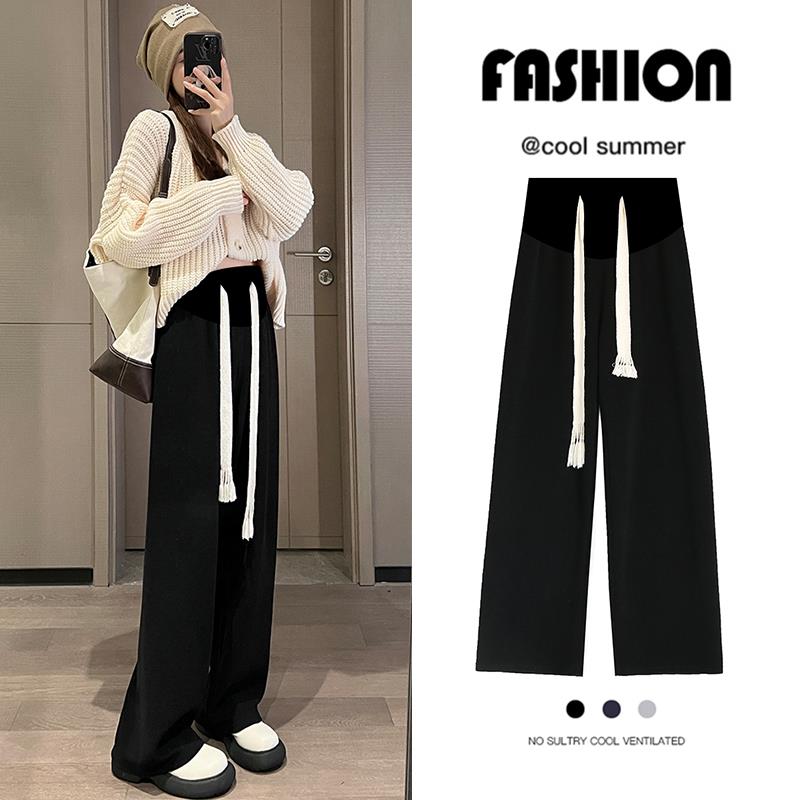 孕妇裤子秋冬季外穿阔腿加绒长裤春秋垂感宽松显瘦休闲百搭拖地裤