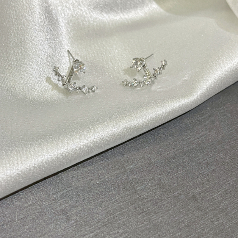 小众轻奢简约风手工帆船星星钻耳环TSL544