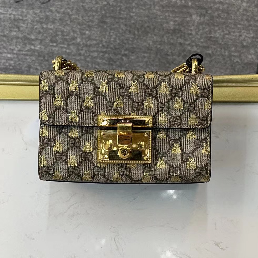 95新 GUCCI/古驰 【桔夕李漂亮】B17 古驰月光宝盒蜜蜂印花款