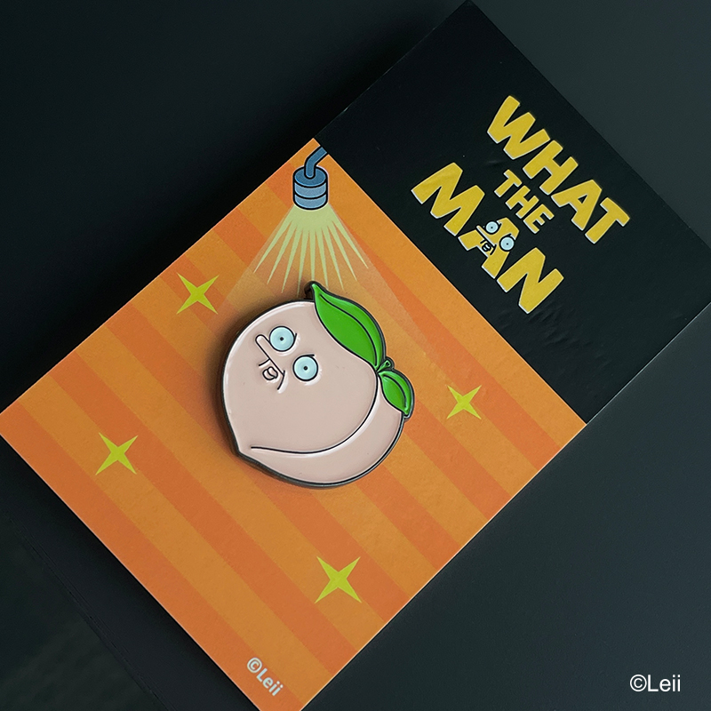 WHAT THE MAN桃子徽章