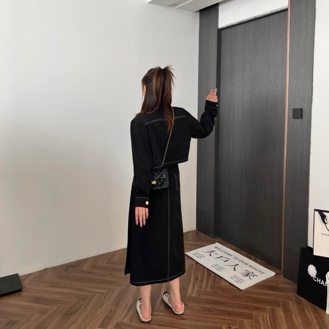 NANXU/楠序源子【罗马画报】微胖女装 外套半身裙两件套装YZ6512