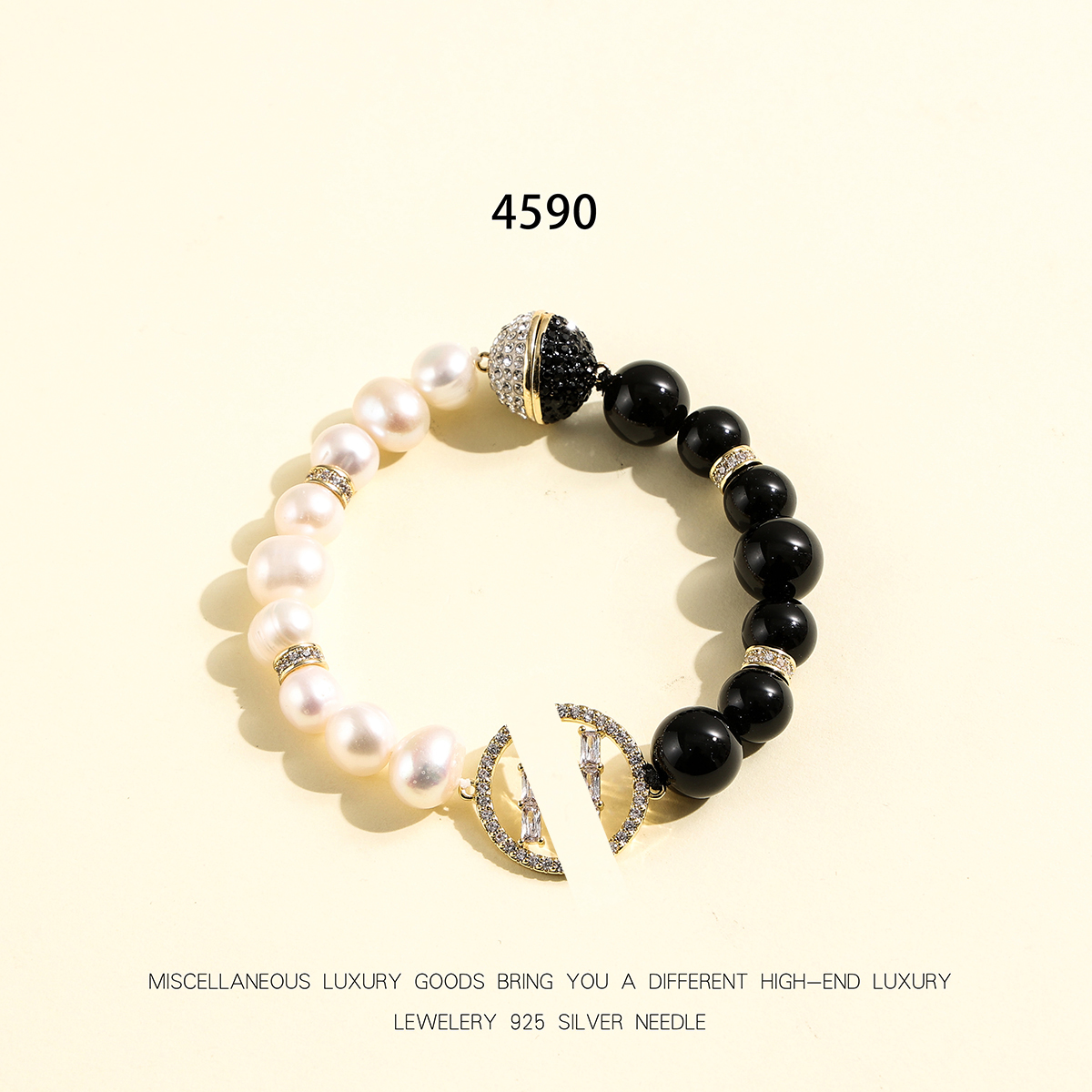 4590#手工红色轻奢时尚复古优雅大气彩色气质手链