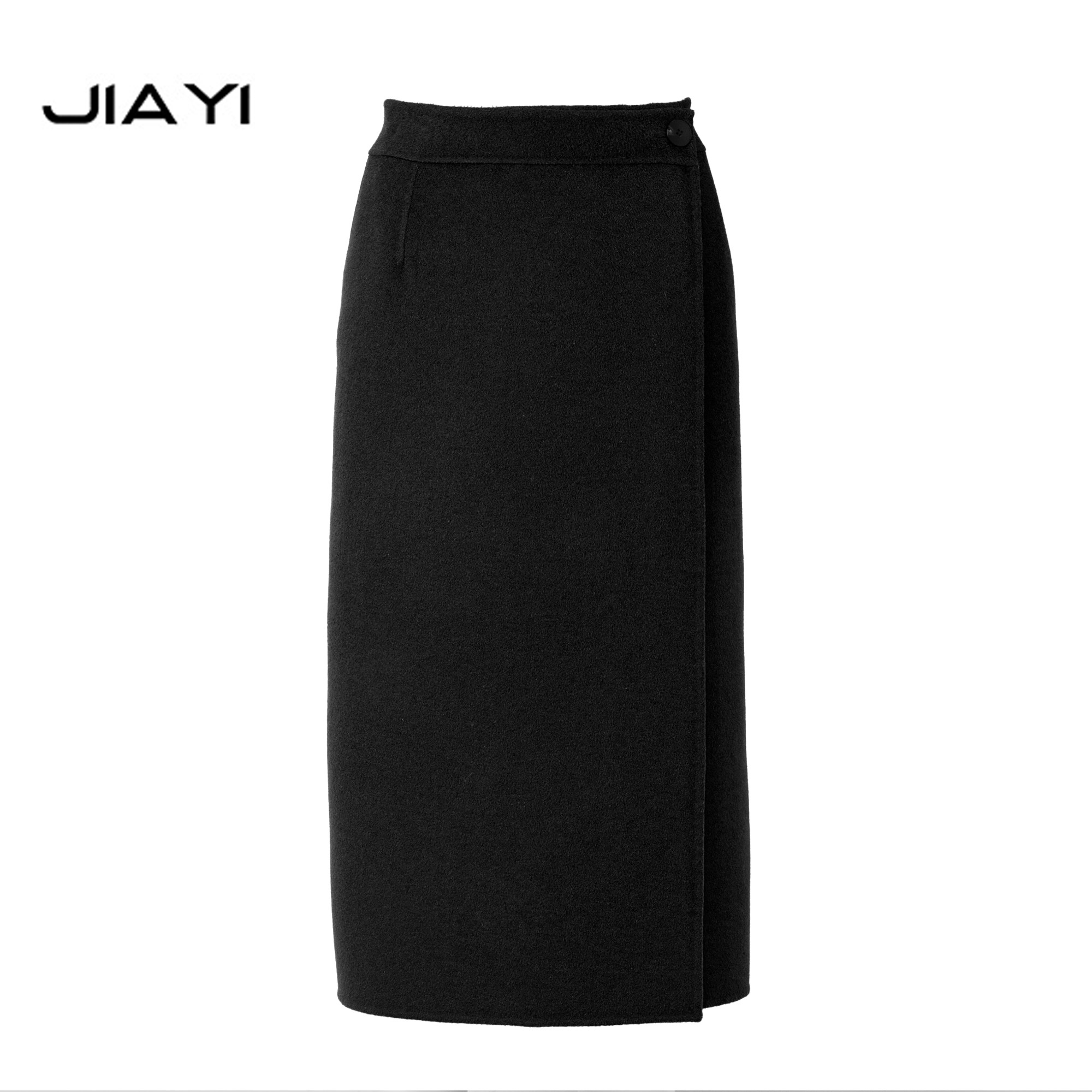 【JIA YI】2023“一片式”羊绒羊毛开叉包臀半身裙 JYD-70177
