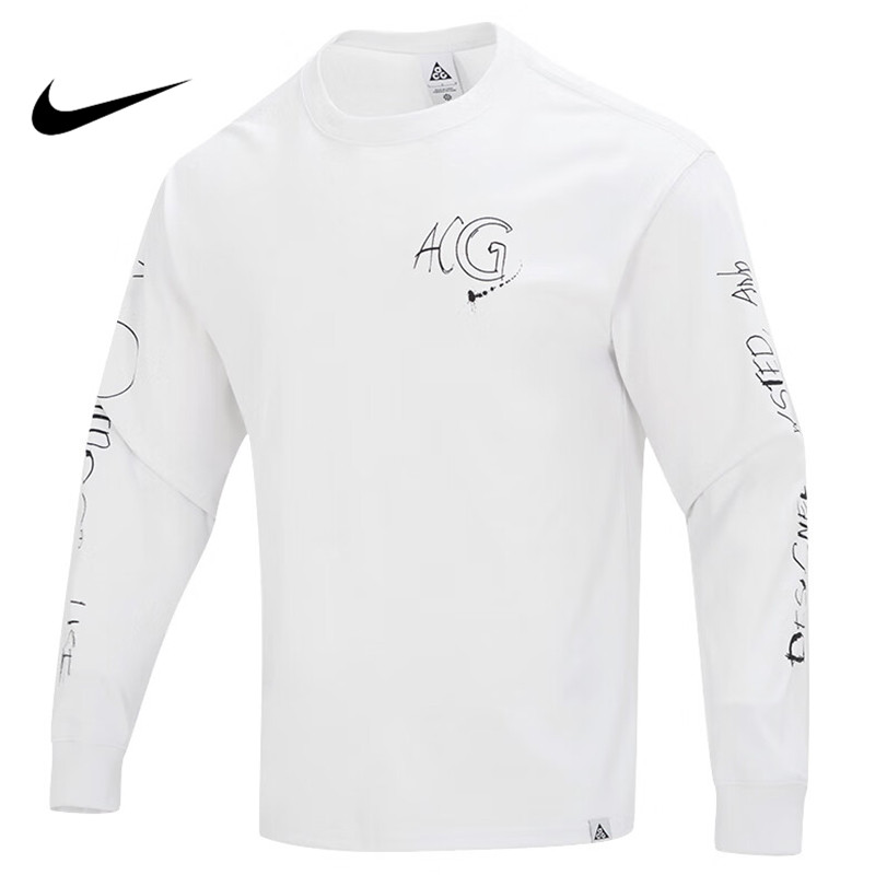 Nike耐克秋季长袖男款运动训练时尚休闲舒适百搭T恤FJ2136-121