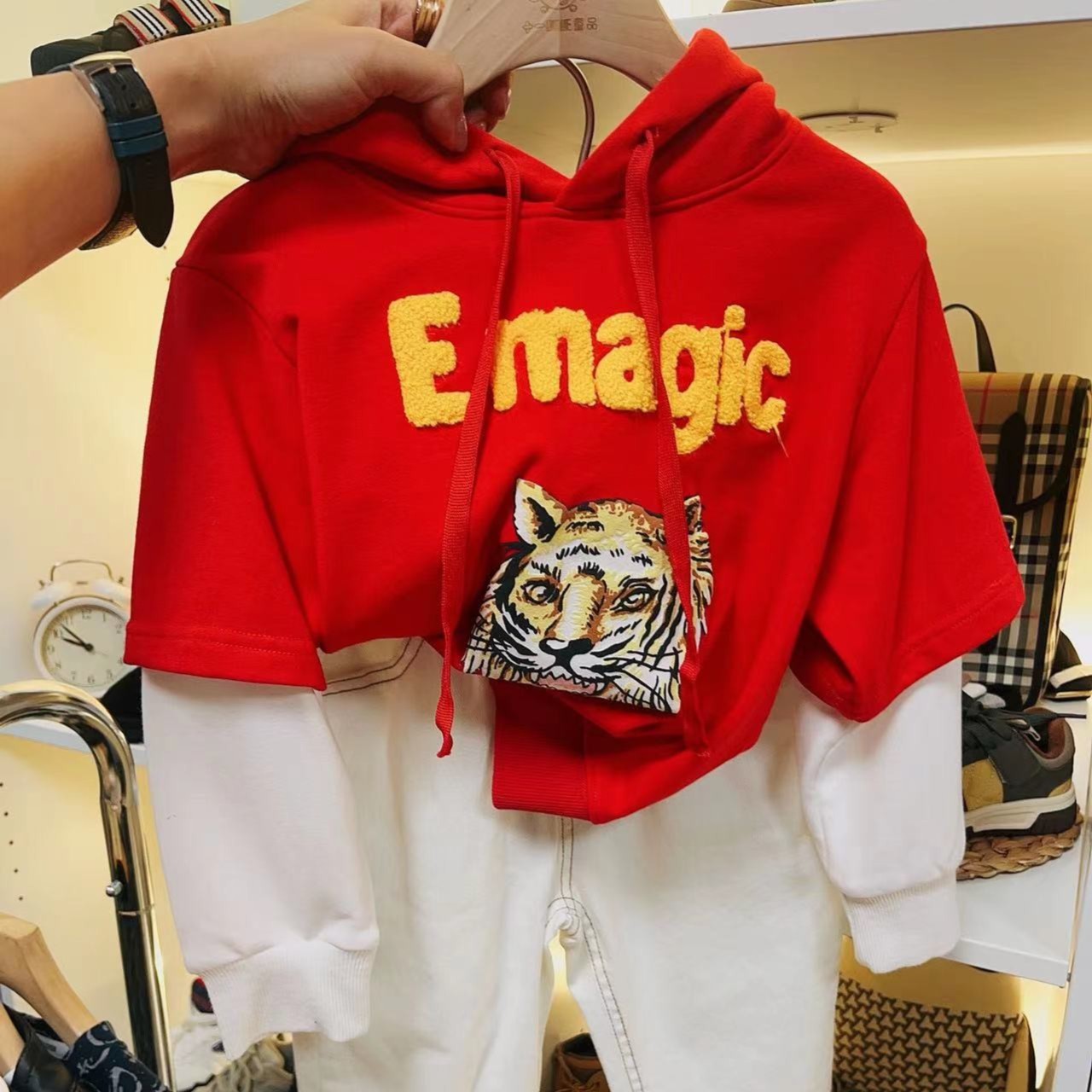 *E Magic Box童装“虎仔”儿童限量款线圈卫衣78967