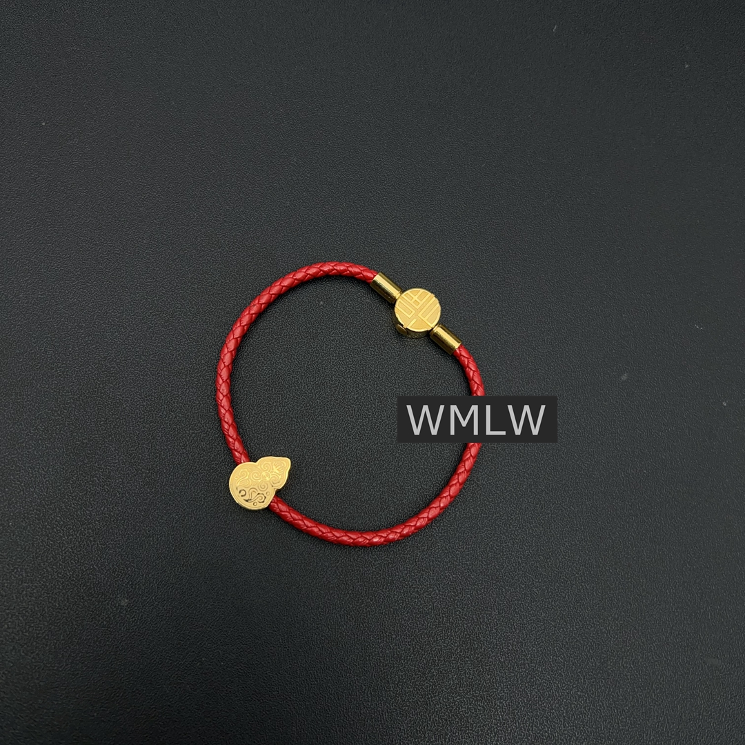 钛钢手镯 6036金色潮牌设计新款黄色轻奢简约手镯   F408