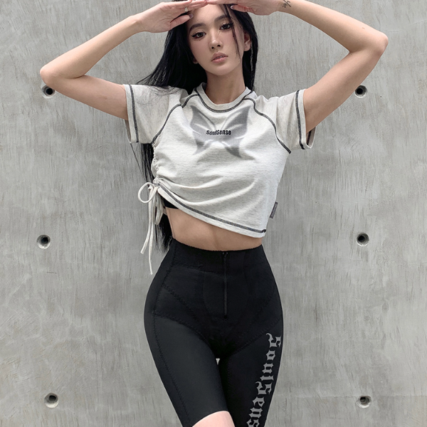 【两条装】SoulSense中腰显瘦提臀通用打底紧身运动打底裤