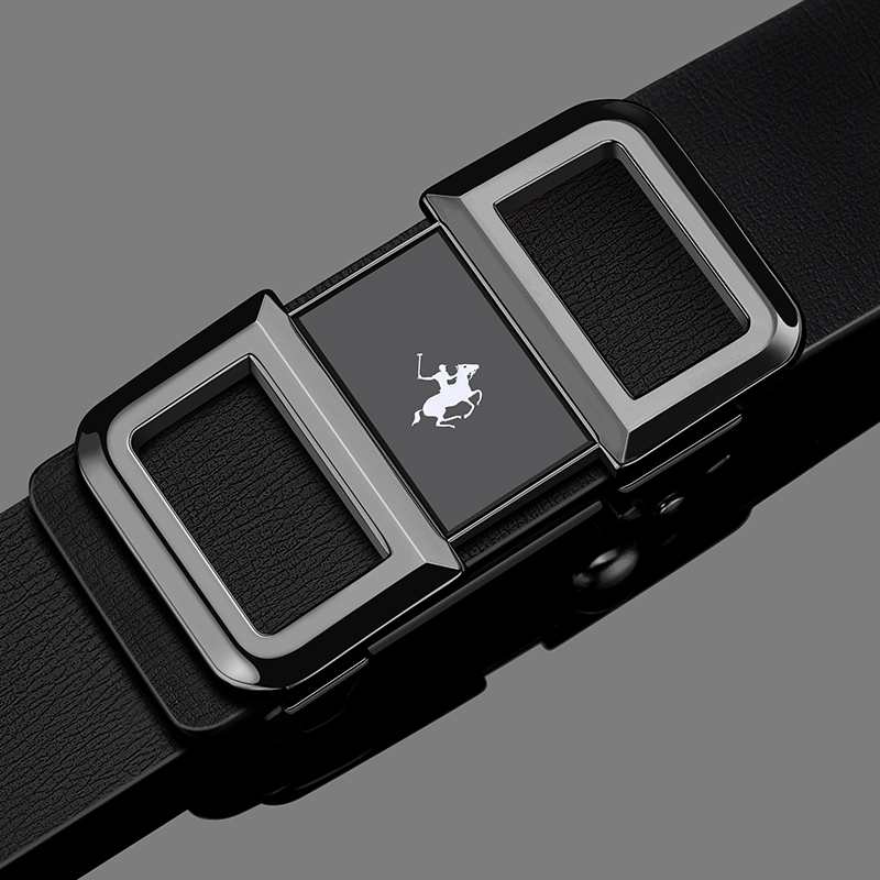 保罗新款男士皮带男款高档真皮内穿腰带男款中青年男式自动扣裤带