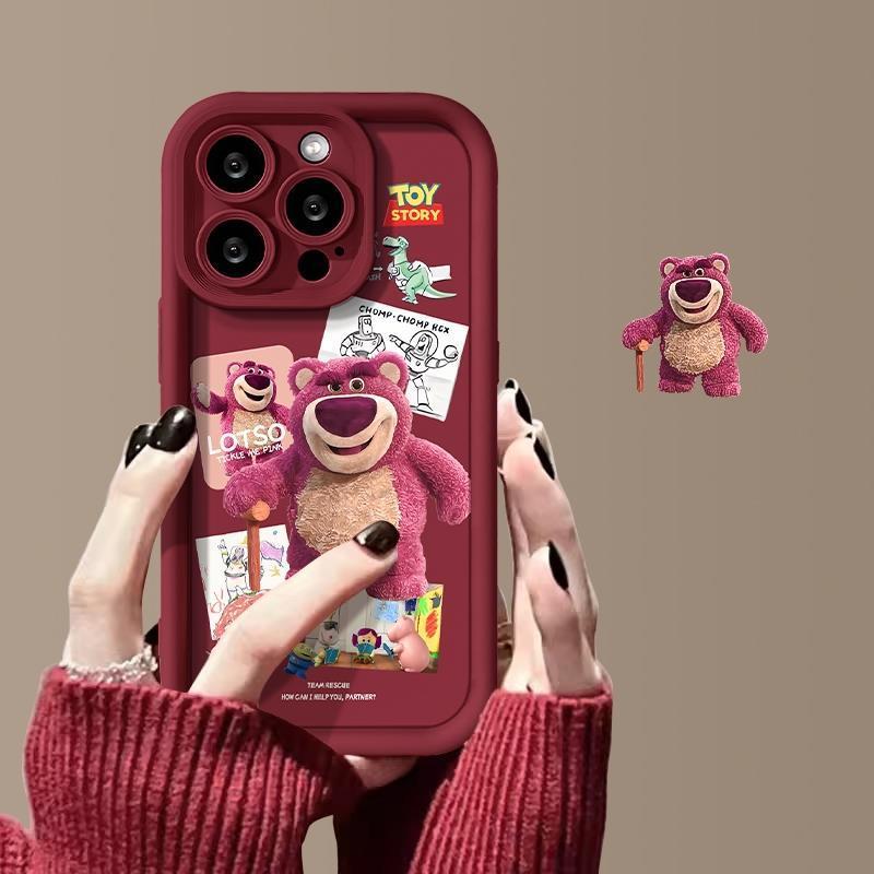 卡通小熊iPhone15plus苹果14/13手机壳12promax可爱xr女xs11防摔