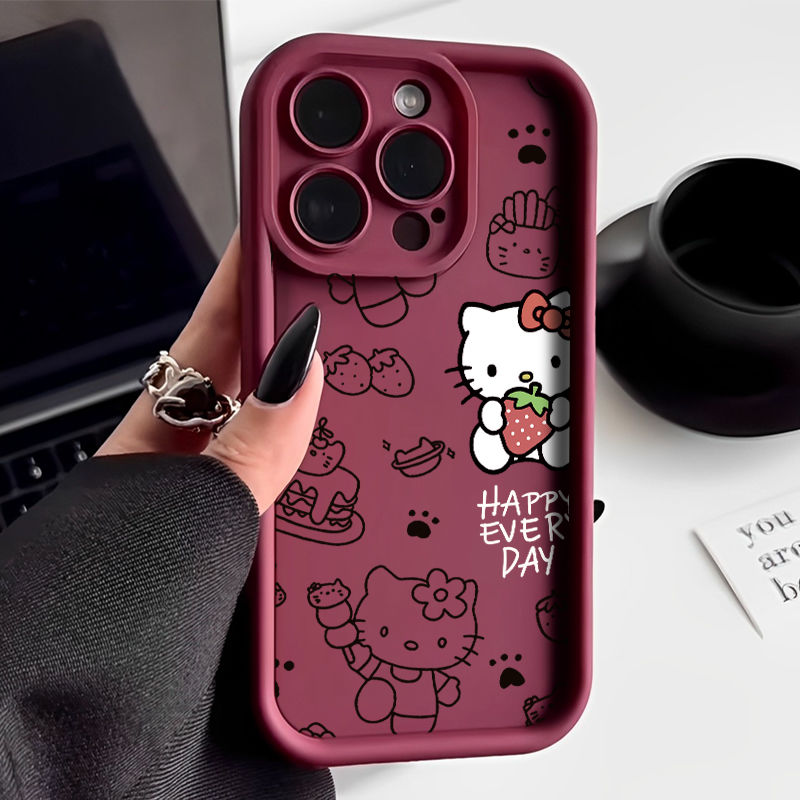 卡通凯蒂猫苹果15手机壳iPhone13全包promax小众11软壳12防摔7/8p